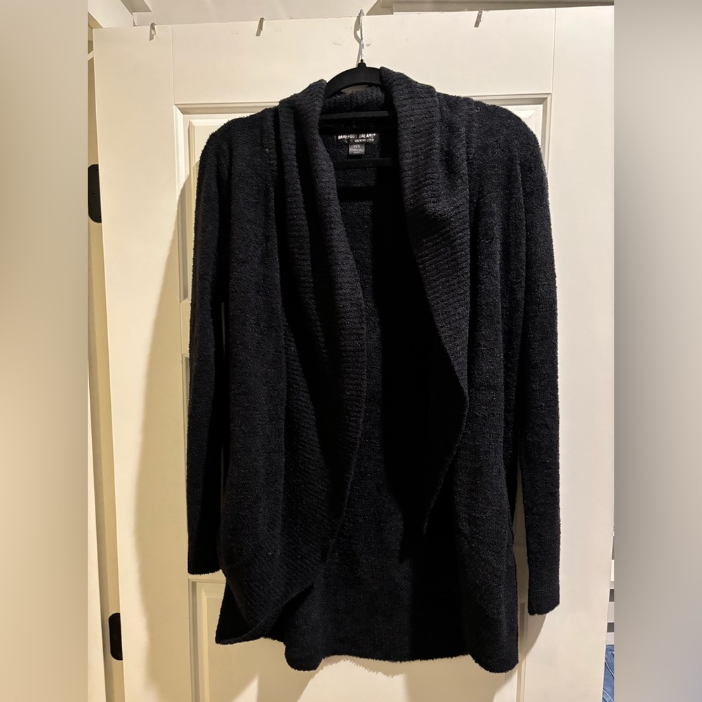Barefoot Dreams Cozy Chic Open Cardigan Sweater - Size XS/S - Black